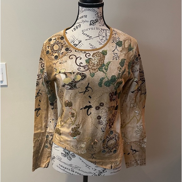 NWT-Custo Barcelona Beaded Top - Picture 2 of 9